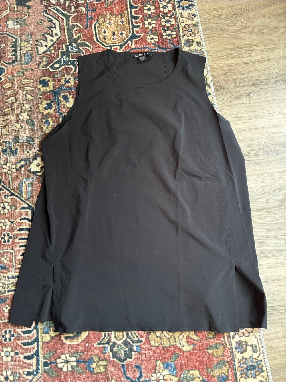 Athleta Black Sleeveless Crewneck Tank